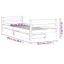 Children's bed frame with pine wood drawers 80x200 cm by vidaXL, Cribs and beds for children - Ref: Foro24-834435, Price: 104...