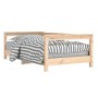 Bettgestell aus massivem Zirbenholz für Kinder 70x140 cm von vidaXL, Kinderbetten und Betten für Kinder - Ref: Foro24-834396,...
