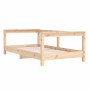 Bettgestell aus massivem Zirbenholz für Kinder 70x140 cm von vidaXL, Kinderbetten und Betten für Kinder - Ref: Foro24-834396,...