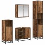 Juego de muebles de baño 4 pcs Madera vieja 65 x 33 x 60 cm