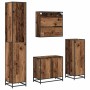 Juego de muebles de baño 4 pcs Madera vieja 65 x 33 x 60 cm