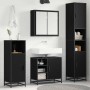 Juego de muebles de baño 4 pcs Roble negro 65 x 33 x 60 cm