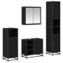 Juego de muebles de baño 4 pcs Roble negro 65 x 33 x 60 cm