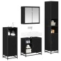 Juego de muebles de baño 4 pcs Roble negro 65 x 33 x 60 cm