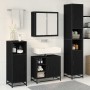 Juego de muebles de baño 4 pcs Roble negro 65 x 33 x 60 cm