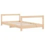 Estructura de cama para niños madera maciza de pino 80x160 cm de vidaXL, Cunas y camas para niños - Ref: Foro24-834399, Preci...