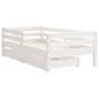Kinderbettgestell mit Schubladen aus weißem Kiefernholz, 70 x 140 cm von vidaXL, Kinderbetten und Betten für Kinder - Ref: Fo...