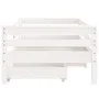 Children's bed frame with white pine wood drawers 70x140 cm by vidaXL, Cribs and beds for children - Ref: Foro24-834442, Pric...