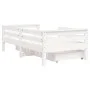 Children's bed frame with white pine wood drawers 70x140 cm by vidaXL, Cribs and beds for children - Ref: Foro24-834442, Pric...