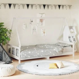 Kinderbettgestell aus weißem Kiefernholz, 90 x 200 cm von vidaXL, Kinderbetten und Betten für Kinder - Ref: Foro24-834454, Pr...