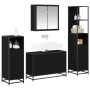 Juego de muebles de baño 4 pcs Roble negro 90 x 33 x 60 cm