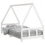 Estructura de cama para niños madera de pino blanco 90x190 cm de vidaXL, Cunas y camas para niños - Ref: Foro24-834463, Preci...