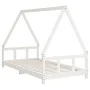 White pine wood children's bed frame 90x190 cm by vidaXL, Cribs and beds for children - Ref: Foro24-834463, Price: 114,74 €, ...