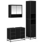 Juego de muebles de baño 3 pcs Roble negro 35 x 37.5 x 188.5 cm