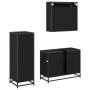 Juego de muebles de baño 3 pcs Roble negro 80 x 33 x 60 cm