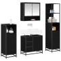 Juego de muebles de baño 4 pcs Roble negro 65 x 33 x 60 cm