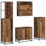 Juego de muebles de baño 4 pcs Madera vieja 65 x 33 x 60 cm