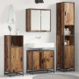 Juego de muebles de baño 4 pcs Madera vieja 65 x 33 x 60 cm