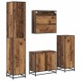 Juego de muebles de baño 4 pcs Madera vieja 65 x 33 x 60 cm
