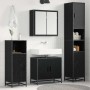 Juego de muebles de baño 4 pcs Roble negro 65 x 33 x 60 cm