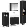 Juego de muebles de baño 4 pcs Roble negro 65 x 33 x 60 cm