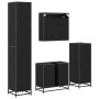 Juego de muebles de baño 4 pcs Roble negro 65 x 33 x 60 cm