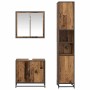 Juego de muebles de baño 3 pcs Madera vieja 65 x 33 x 60 cm