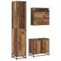 Juego de muebles de baño 3 pcs Madera vieja 65 x 33 x 60 cm