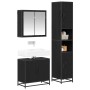 Juego de muebles de baño 3 pcs Roble negro 65 x 33 x 60 cm