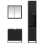 Juego de muebles de baño 3 pcs Roble negro 65 x 33 x 60 cm