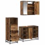 Juego de muebles de baño 3 pcs Madera vieja 80 x 33 x 60 cm