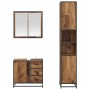 Juego de muebles de baño 3 pcs Madera vieja 65 x 33 x 60 cm
