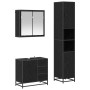 Juego de muebles de baño 3 pcs Roble negro 65 x 33 x 60 cm