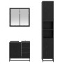 Juego de muebles de baño 3 pcs Roble negro 65 x 33 x 60 cm