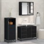 Juego de muebles de baño 3 pcs Roble negro 80 x 33 x 60 cm