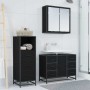 Juego de muebles de baño 3 pcs Roble negro 80 x 33 x 60 cm