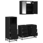 Juego de muebles de baño 3 pcs Roble negro 80 x 33 x 60 cm