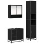 Juego de muebles de baño 3 pcs Roble negro 90 x 33 x 60 cm