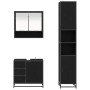 Juego de muebles de baño 3 pcs Roble negro 90 x 33 x 60 cm