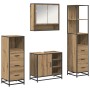 Juego de muebles de baño 4 pcs Roble artisan 65 x 33 x 60 cm