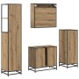 Juego de muebles de baño 4 pcs Roble artisan 65 x 33 x 60 cm