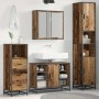 Juego de muebles de baño 3 pcs Madera vieja 80 x 33 x 60 cm