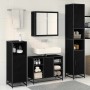 Juego de muebles de baño 3 pcs Roble negro 80 x 33 x 60 cm