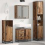 Juego de muebles de baño 4 pcs Madera vieja 65 x 33 x 60 cm