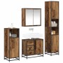 Juego de muebles de baño 4 pcs Madera vieja 65 x 33 x 60 cm