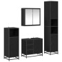 Juego de muebles de baño 4 pcs Roble negro 65 x 33 x 60 cm