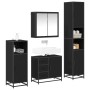 Juego de muebles de baño 4 pcs Roble negro 65 x 33 x 60 cm