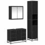 Juego de muebles de baño 3 pcs Roble negro 80 x 33 x 60 cm