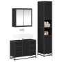 Juego de muebles de baño 3 pcs Roble negro 80 x 33 x 60 cm