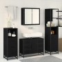Juego de muebles de baño 3 pcs Roble negro 80 x 33 x 60 cm